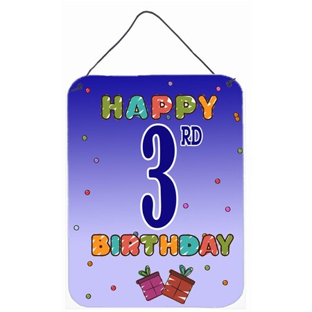 Carolines Treasures Happy 3Rd Birthday Wall and Door Hanging Prints CJ1094DS1216
